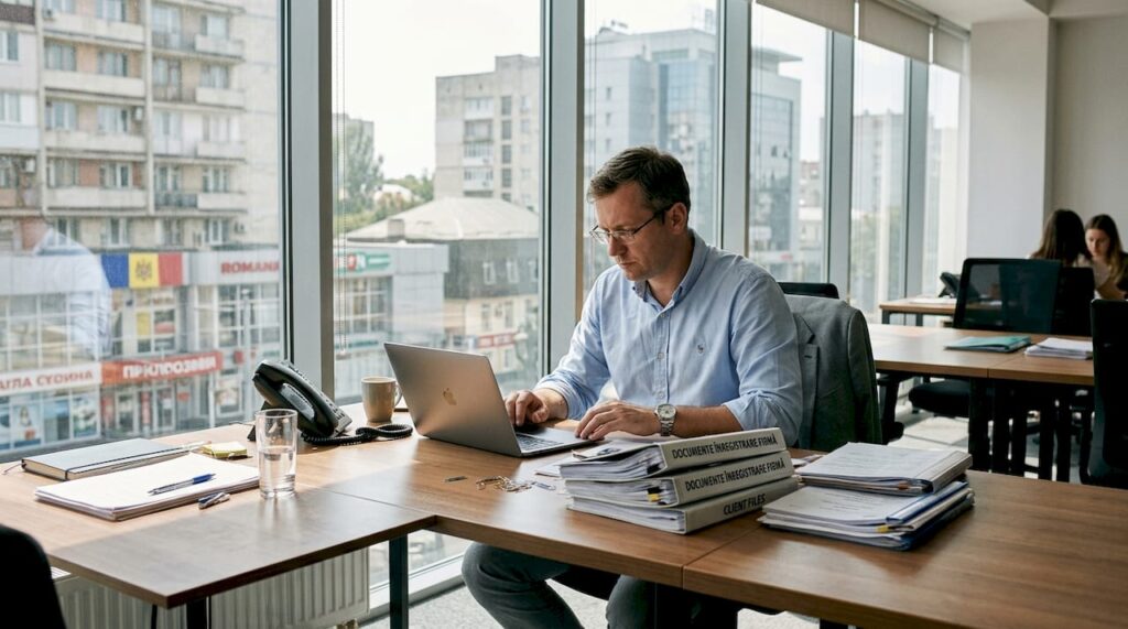 Consultant processing company registration documents